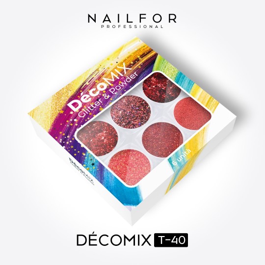 Décoration nail art reconstruction ongulaire Decomix Rouge T40 Nailfor 8,99 € 2