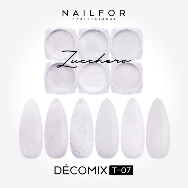 decorazione nail art ricostruzione unghie DECOMIX Zucchero T07 Nailfor 8,99 €
