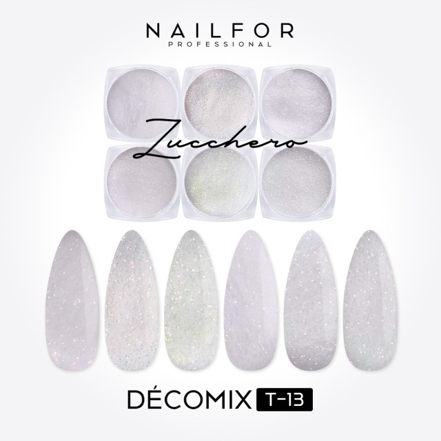 decorazione nail art ricostruzione unghie DECOMIX Zucchero T13 Nailfor 8,99 €