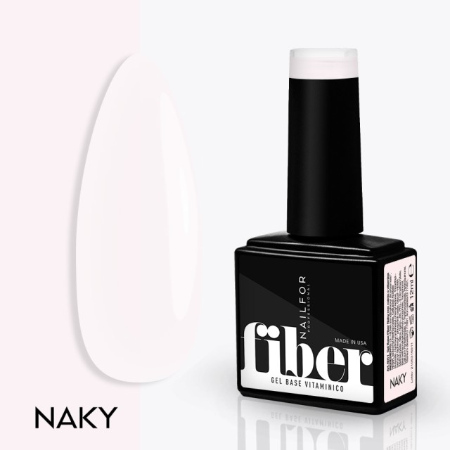 GEL SEMIPERMANENTE BASE DE FIBRA - NAKY (Trasparente Rosa)