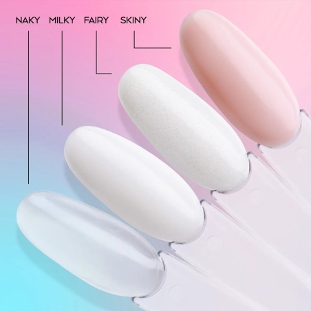 GEL SEMIPERMANENTE BASE DE FIBRA - NAKY (Trasparente Rosa)