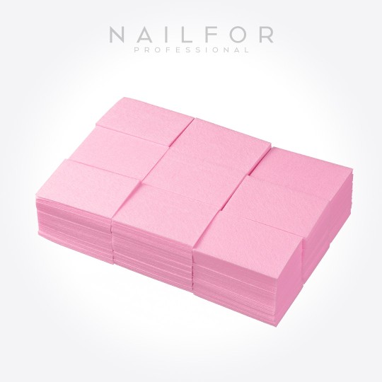 Vernis à ongles semi-permanent couleur : Pads Lingettes en coton prédécoupées de haute qualité - 500 pièces Pink Nailfor €3.99
