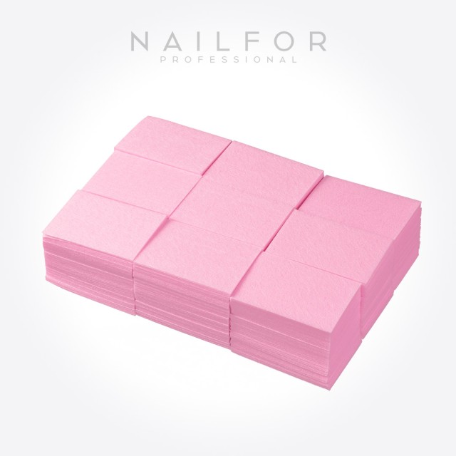 Semipermanente smalto colore per unghie: Pads Salviette pre tagliate di cotone alta qualità - 500pz Rosa Nailfor 3,99 €