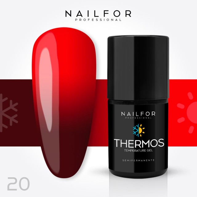 Semipermanente smalto colore per unghie: THERMOS SMALTO SEMIPERMANENTE 20TH Nailfor 8,99 €