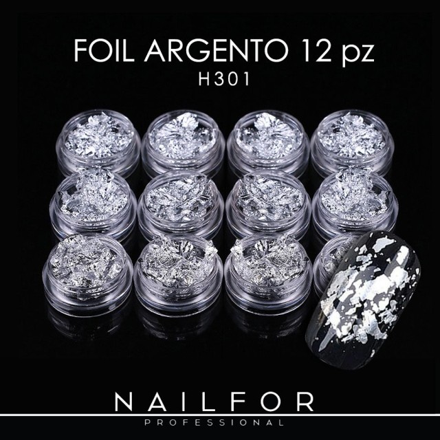 Nail Art Foil Paillette Plata H301