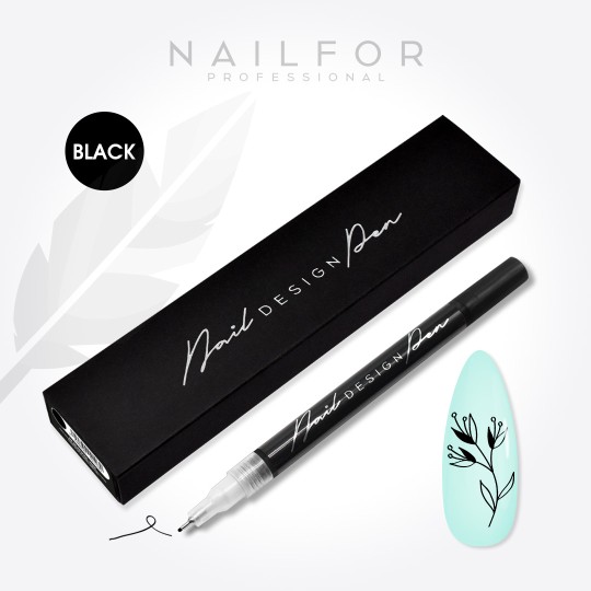 Decoración nail art , reconstrucción de uñas, Nail art pen - NEGRO Nailfor 4,99 €