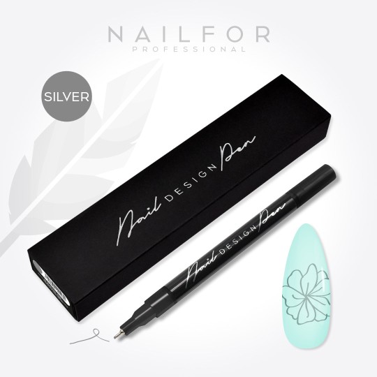 Décoration nail art et reconstruction d'ongles Nail art pen - Silver Nailfor 4,99 €