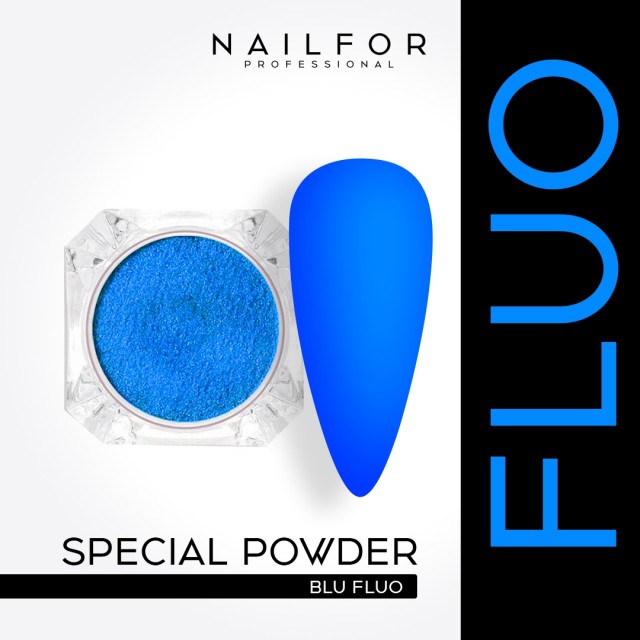 decorazione nail art ricostruzione unghie POWDER FLUO - BLU Nailfor 2,99 €