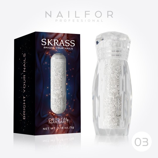 decorazione nail art ricostruzione unghie SKRASS CRYSTAL MICRO - 03 White Nailfor 6,99 € 2