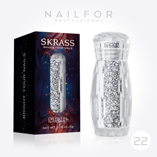 decorazione nail art ricostruzione unghie SKRASS CRYSTAL MICRO - 22 Silver Nailfor 6,99 € 2