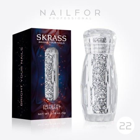 decorazione nail art ricostruzione unghie SKRASS CRYSTAL MICRO - 22 Silver Nailfor 6,99 €