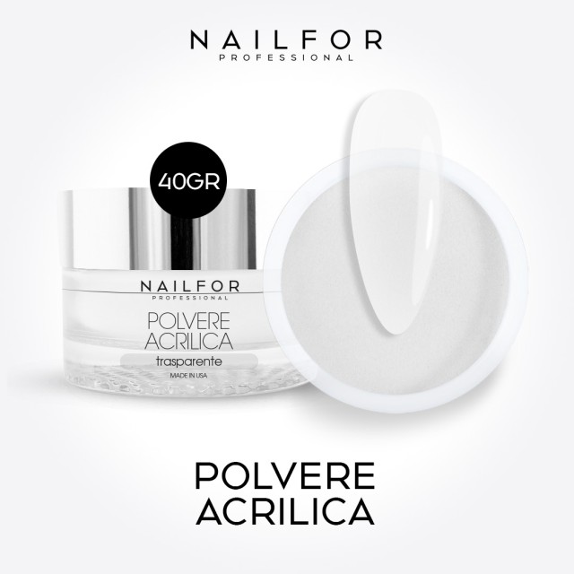 Gel per unghie ricostruzione POLVERE ACRILICA - TRASPARENTE Nailfor 14,99 €