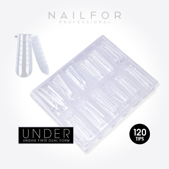 accessori per unghie, nails nail art alta qualità UNDER ACRYLGEL DUAL TIPS (DUAL SYSTEM FORMS) – 120PZ Nailfor 8,49 € Nailfor