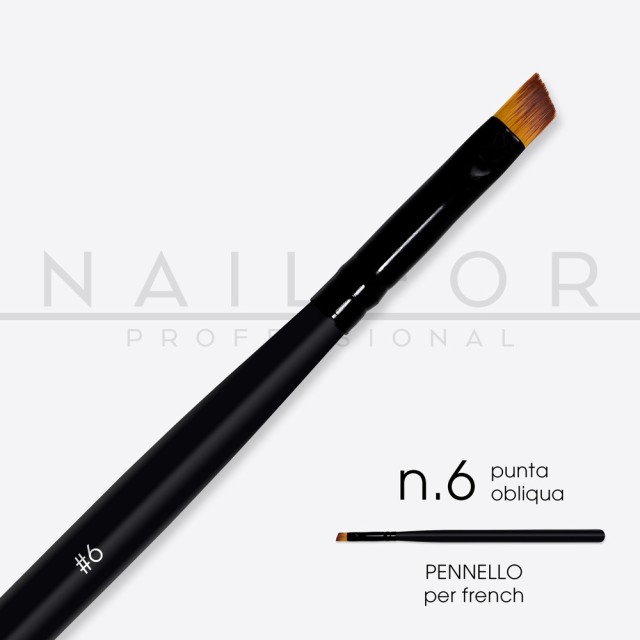 accessori per unghie, nails nail art alta qualità PENNELLO PRO punta obliqua n.6 Nailfor 3,99 € Nailfor