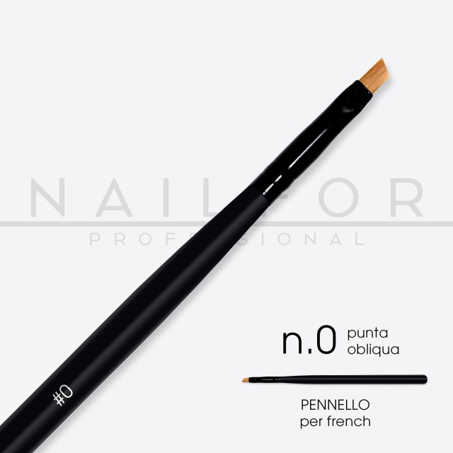 accessori per unghie, nails nail art alta qualità PENNELLO PRO punta obliqua n.0 Nailfor 3,99 € Nailfor