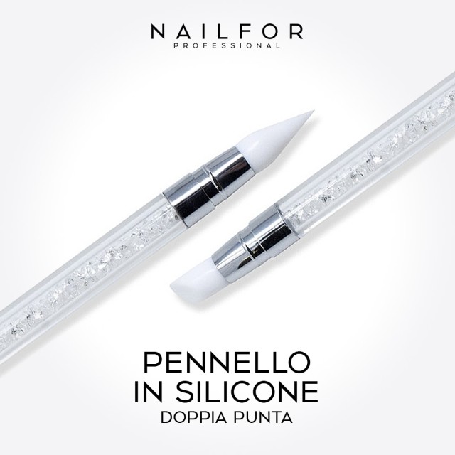 Accesorios para uñas, nails de alta calidad, nail art cepillo de silicona de doble punta, Nailfor 4,99 € Nailfor