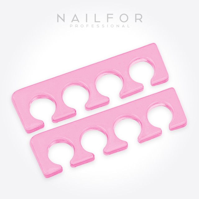 SEPARADOR DE DEDOS DE SILICONA PEDICURE - ROSA