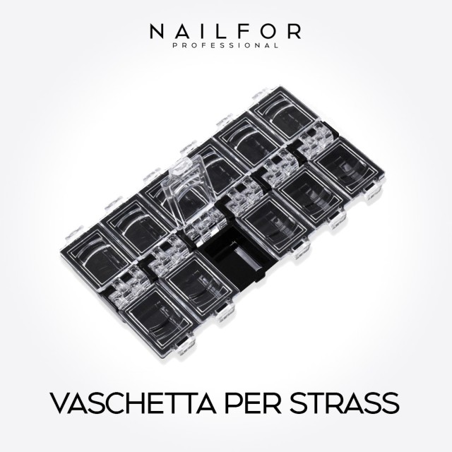 accessori per unghie, nails nail art alta qualità VASCHETTA VUOTA PER STRASS - NERA Nailfor 2,99 € Nailfor