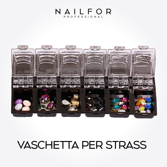 accessori per unghie, nails nail art alta qualità VASCHETTA VUOTA PER STRASS - NERA Nailfor 2,99 € Nailfor 2