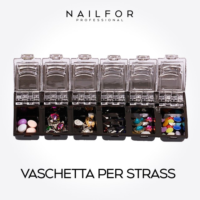 accessori per unghie, nails nail art alta qualità VASCHETTA VUOTA PER STRASS - NERA Nailfor 2,99 € Nailfor
