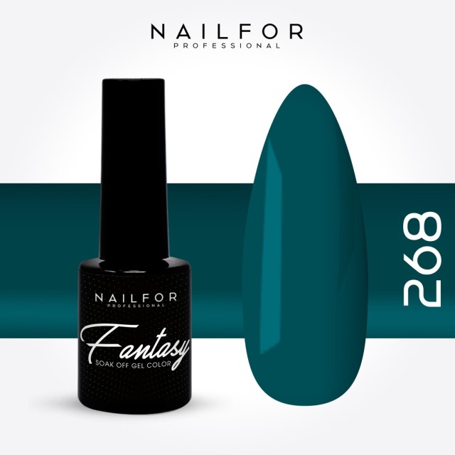 Semipermanente smalto colore per unghie: FANTASY Smalto Gel Semipermanente - 268 Petrolio Nailfor 5,99 €