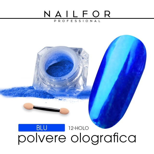 decorazione nail art ricostruzione unghie POLVERE CHROME - BLU Nailfor 3,99 €