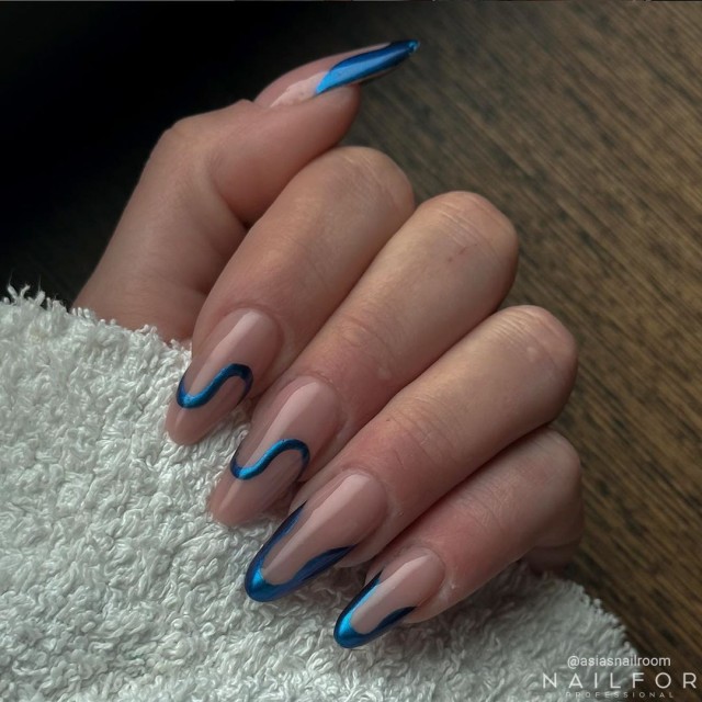 decorazione nail art ricostruzione unghie POLVERE CHROME - BLU Nailfor 3,99 €