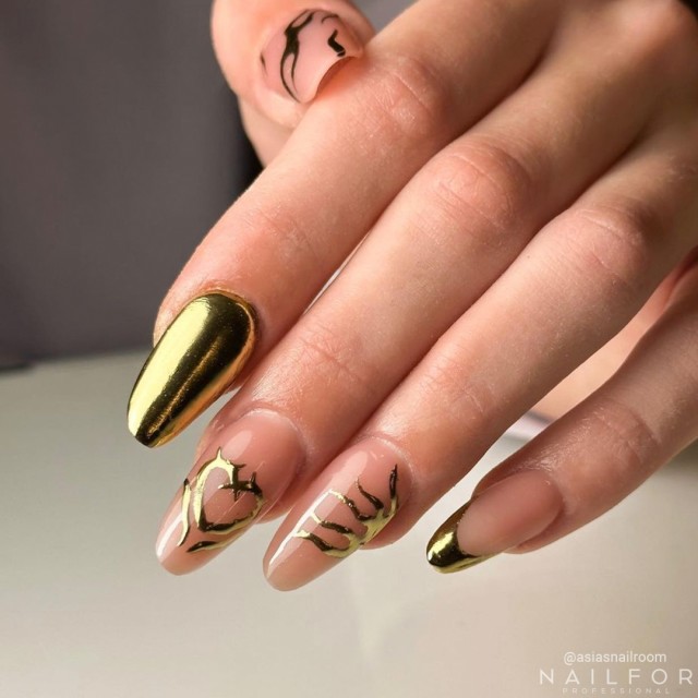 decorazione nail art ricostruzione unghie POLVERE CHROME - ORO Nailfor 3,99 €