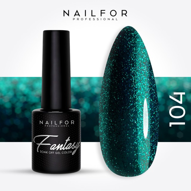 FANTASY semi-permanent gel nail polish - 104fan emeraldo