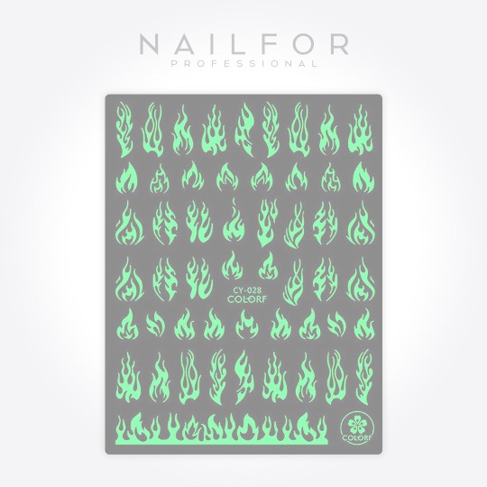 nail art decoration nail reconstruction Fluo Stickers ST713 Nailfor €1.99