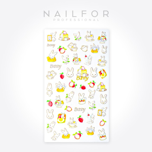 decorazione nail art ricostruzione unghie ADESIVI STICKERS ST615 bunny Nailfor 1,99 €