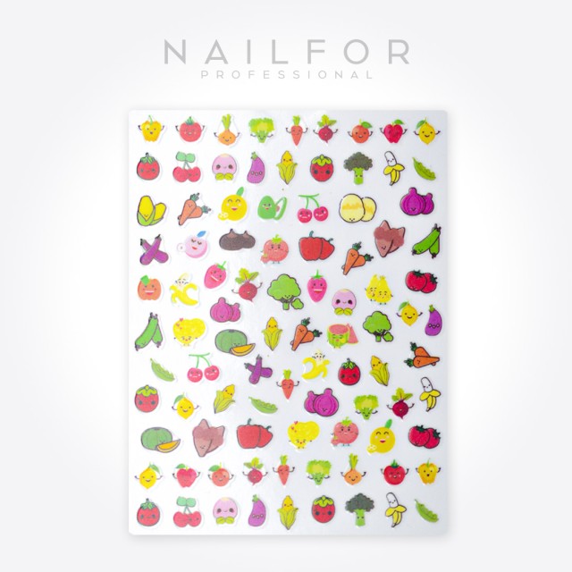 Decoración nail art , reconstrucción de uñas, Stickers ADHESIVAS ST616 Frutas y Verduras, Nailfor 1,99 €