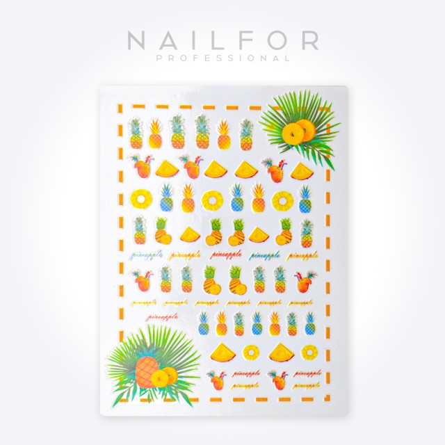 Decoración nail art , reconstrucción de uñas, Stickers ST617, Nailfor de Piña, por 1,99 €