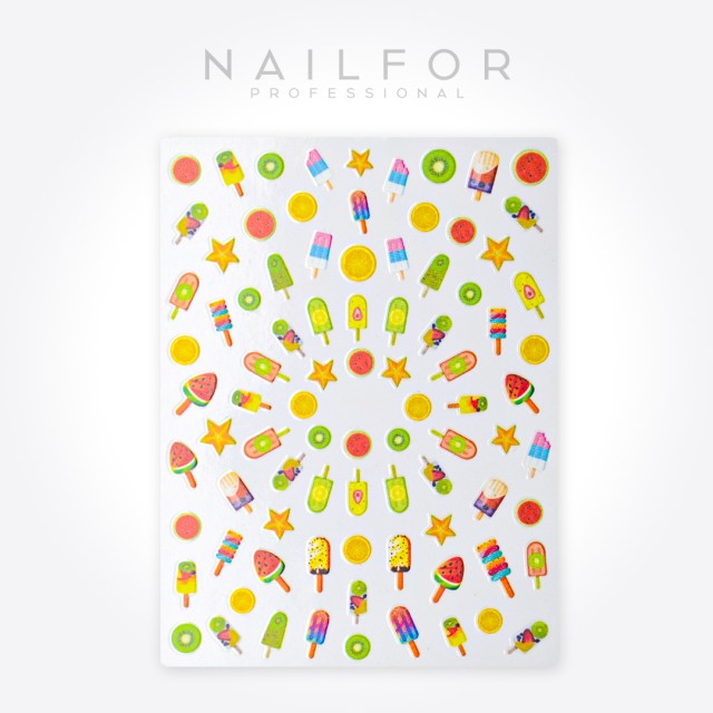 decorazione nail art ricostruzione unghie ADESIVI STICKERS ST618 Icelolly Nailfor 1,99 €