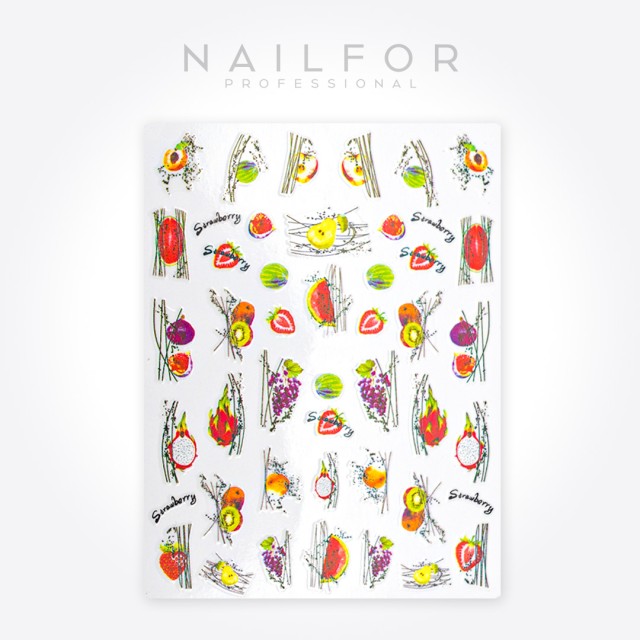Décoration nail art reconstruction d'ongles Stickers ST629 fruits Nailfor €1.99