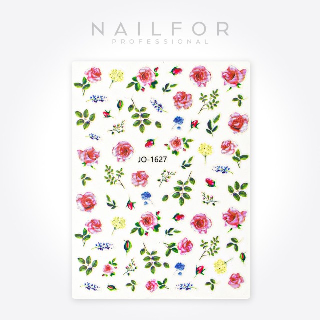 decorazione nail art ricostruzione unghie ADESIVI STICKERS ST640 rose rosa Nailfor 1,99 €