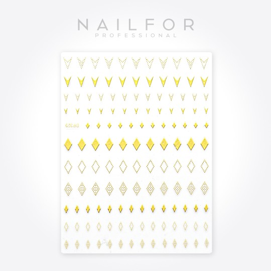 nail art decoration nail reconstruction Stickers ADHESIVES ST641 gold rhombuses Nailfor €1.99